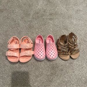 Lot of 3 new/EUC Cat and Jack Sandals